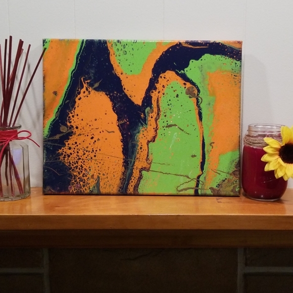 11"x14" Handmade Paint Pour - Picture 4 of 7